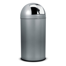 Gettacarte push - 40 litri - diametro 31cm - altezza 85 cm - grigio - stilcasa