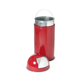 Gettacarte push - 40 litri - diametro 31 cm - altezza 85 cm - rosso - stilcasa