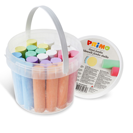 Gessi jumbo - lunghezza 100mm con diametro 24mm - colorati - primo - secchiello 24 gessi