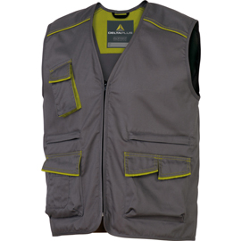 Gilet da lavoro panostyle® m6gil - sargia/poliestere/cotone - taglia xl - grigio/verde - deltaplus