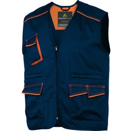 Gilet da lavoro panostyle® m6gil - sargia/poliestere/cotone - taglia xl - blu/arancio - deltaplus