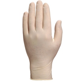 Guanti in lattice clorinato - non talcati - taglia media - bianco - deltaplus - scatola da 100 pezzi