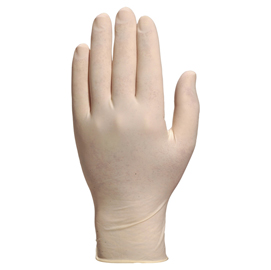 Guanti in lattice clorinato - non talcati - taglia grande - bianco - deltaplus - scatola da 100 pezzi