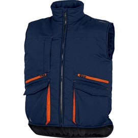 Gilet imbottito sierra 2 - tela/poliestere/cotone foderato - taglia l - blu/arancio - deltaplus