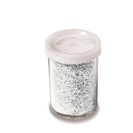 Glitter flacone grana fine - 25ml - argento - cwr