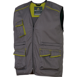 Gilet da lavoro panostyle® m6gil -  sargia/poliestere/cotone - taglia xxl - grigio/verde - deltaplus