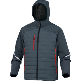 Giacca imbottita motion - tessuto softshell, poliestere e elastan - taglia xxl - grigio - deltaplus