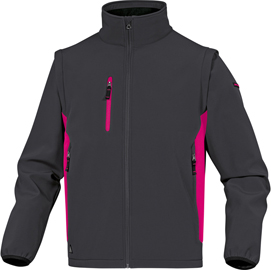 Giacca softshell mysen 2 - tessuto softshell/poliestere/elastan - taglia m - grigio/fucsia - deltaplus