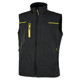 Gilet da lavoro saturn - nero/giallo - taglia l - u-power