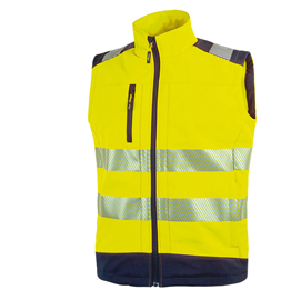 Gillete alta visibiltà softshell dany - giallo fluo - taglia l - u-power