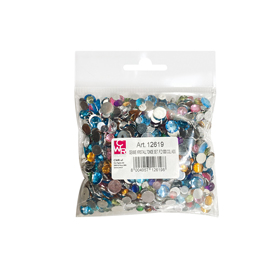 Gemme kristall tonde - colori assortiti - cwr - conf. 1000 pezzi