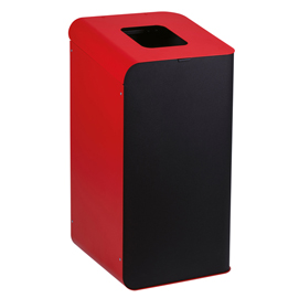 Gettacarte rubik - per raccolta differenziata - 80 l - rosso - medial international