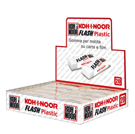 Gomma flash - in vinile - bianco - koh-i-noor - conf. 20 pezzi