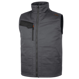 Gilet stockton3 - multitasche - taglia m - grigio/arancio - deltaplus