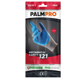 Guanti mechanical safety palmpro 121 - taglia m - grigio/blu - icoguanti