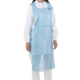 Grembiulino detectabile - in rotolo - pe - taglia unica - blu - linea flash - conf. 100 pezzi