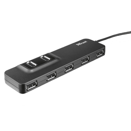 Hub oila - 7 porte usb 2.0 - alimentatore incluso - trust