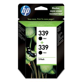 Hp - confezione 2 cartucce ink - 339 - nero - c9504ee - 860 pag cad
