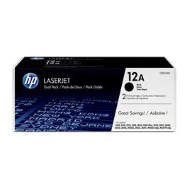 Hp - confezione 2 toner - 12a - nero - q2612ad - 2.000 pag cad