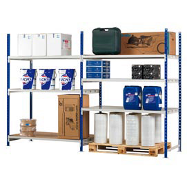 Kit iniziale scaffale - 3 ripiani - metallo - 100x60x200 cm - grigio - paperflow