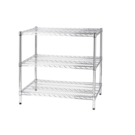 Kit scaffale archimede - 3 ripiani - acciaio cromato - 60x90x90 cm - serena group