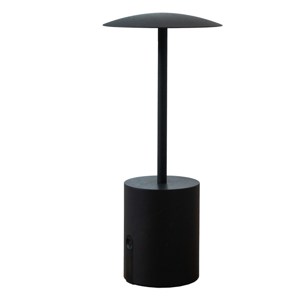 Lampada da tavolo rocket - a led - alluminio - nero - king collection