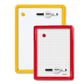 Lavagna magnetica lmv - quadretti - 26x36 cm - cornice in colori assortiti - arda