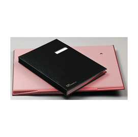 Libro firma - 14 intercalari rinforzati - 24x34 cm - nero - fraschini