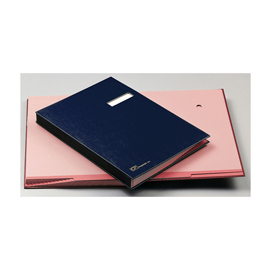 Libro firma - 14 intercalari - 24x34 cm - blu - fraschini