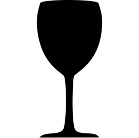 Lavagna da parete silhouette - 50x23 cm - forma bicchiere - nero - securit