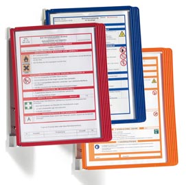 Leggio da parete vario® wall 5 - 5 pannelli sherpa® inclusi - arancione - durable