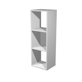 Libreria casellario rainbow - 3 caselle - 35,9x29,2x103,9 cm - grigio alluminio - artexport