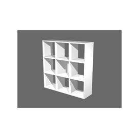 Libreria casellario rainbow - 9 caselle - 104,1x29,2x103,9 cm - bianco - artexport