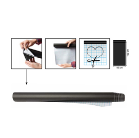 Lavagna adesiva in rotolo - 100x45 cm - nero - securit