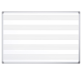 Lavagna magnetica maya musica - pentagramma musicale - 120x120 cm - bi-office