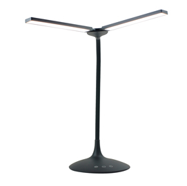 Lampada da tavolo a led twin - 34x36x18 cm - nero - alba