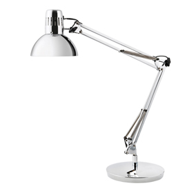 Lampada da tavolo architect - silver - 11w - alba