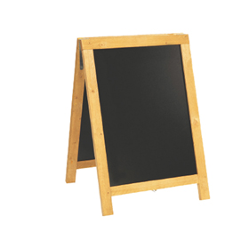 Lavagna sandwich nature - legno naturale - 85x54,5x44 cm - securit