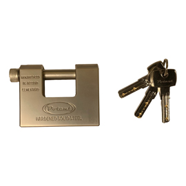 Lucchetto monoblocco - per serrande - acciaio temprato - metalplus