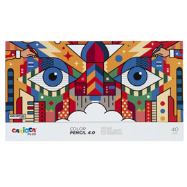 Matita colorata color pencil 4.0 - mina 4 mm - colori assortiti - carioca plus - conf. 40 pezzi