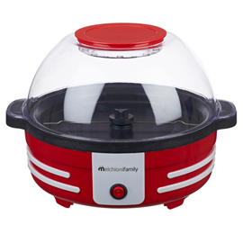 Macchina per pop corn - con coperchio - 850 w - rosso - melchioni