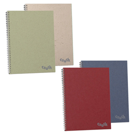 Maxiquaderno spiralato crush - spiralato sul lato lungo - a4 - 5 mm - 60 fogli - 80 gr - colori assortiti - favini