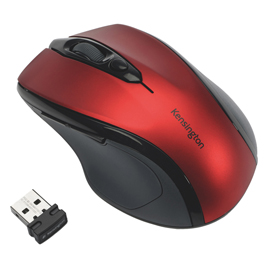 Mouse pro fit  di medie dimensioni - wireless - rosso rubino - kensington