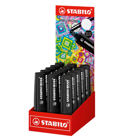 Marcatore stabilo boss original - tratto 2 - 5 mm - nero - stabilo - expo 15 pezzi