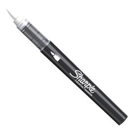 Marcatore acrilico - punta pennello - bianco - sharpie