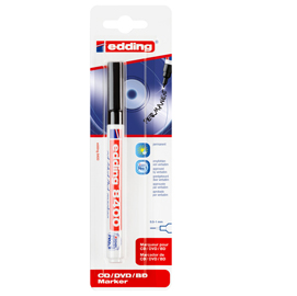 Marcatori per cd/dvd 8400-8500 rw - punta 1,0mm - nero permanente - edding