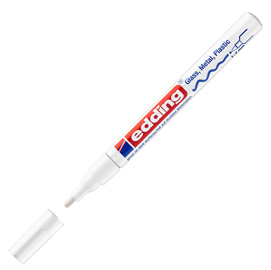 Marcatore  permanente a vernice 751 - punta da 1,0 a 2,0mm - bianco - edding