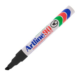 Marcatore artline permanent markers a 90 - punta a scalpello  2,0-5,0mm - nero - artline
