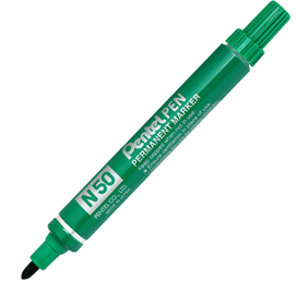 Marcatore permanente n50 - punta conica 4,30mm - verde - pentel