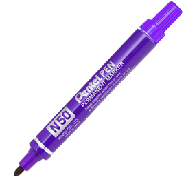 Marcatore permanente n50 - punta tonda - viola - pentel